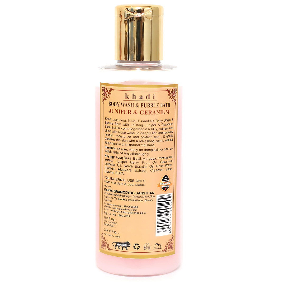 Ayurvedic Body Cleanser Juniper & Geranium Essentials oil