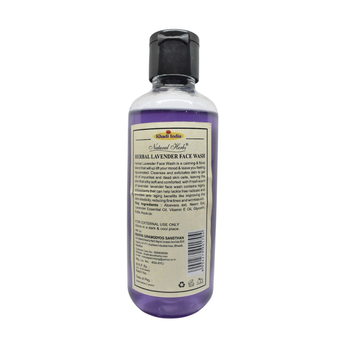 Herbal Lavender Face Wash (Round Bottle)