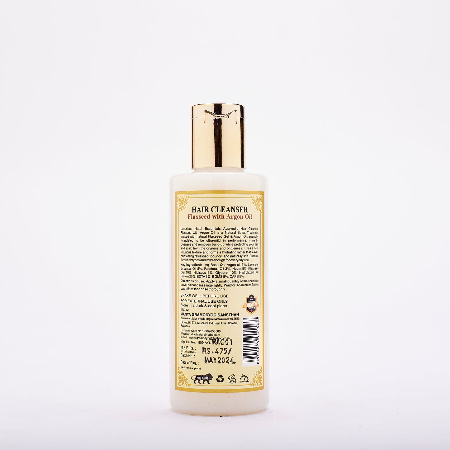 Ayurvedic Hair Cleanser Flaxseed with Argon Oil