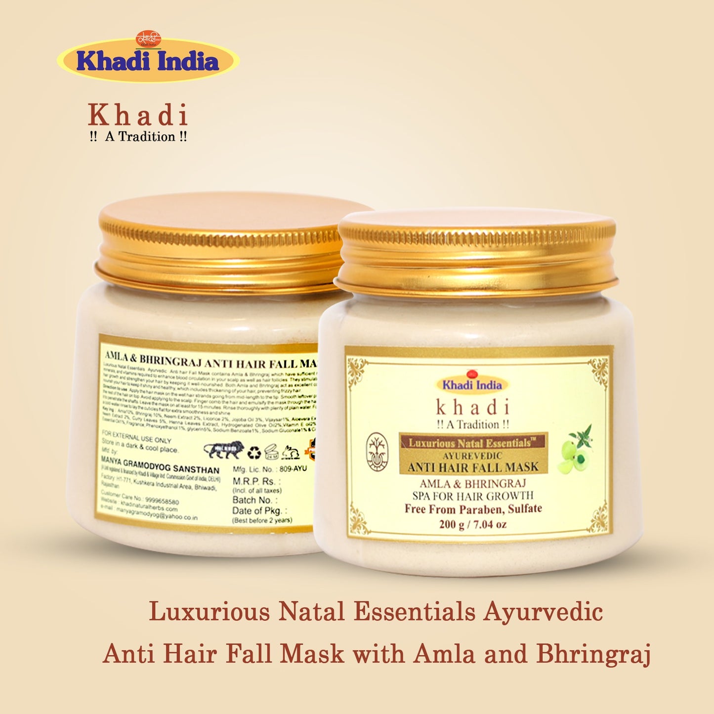 Ayurvedic Anti Hair Fall Mask Amla & Bhringraj