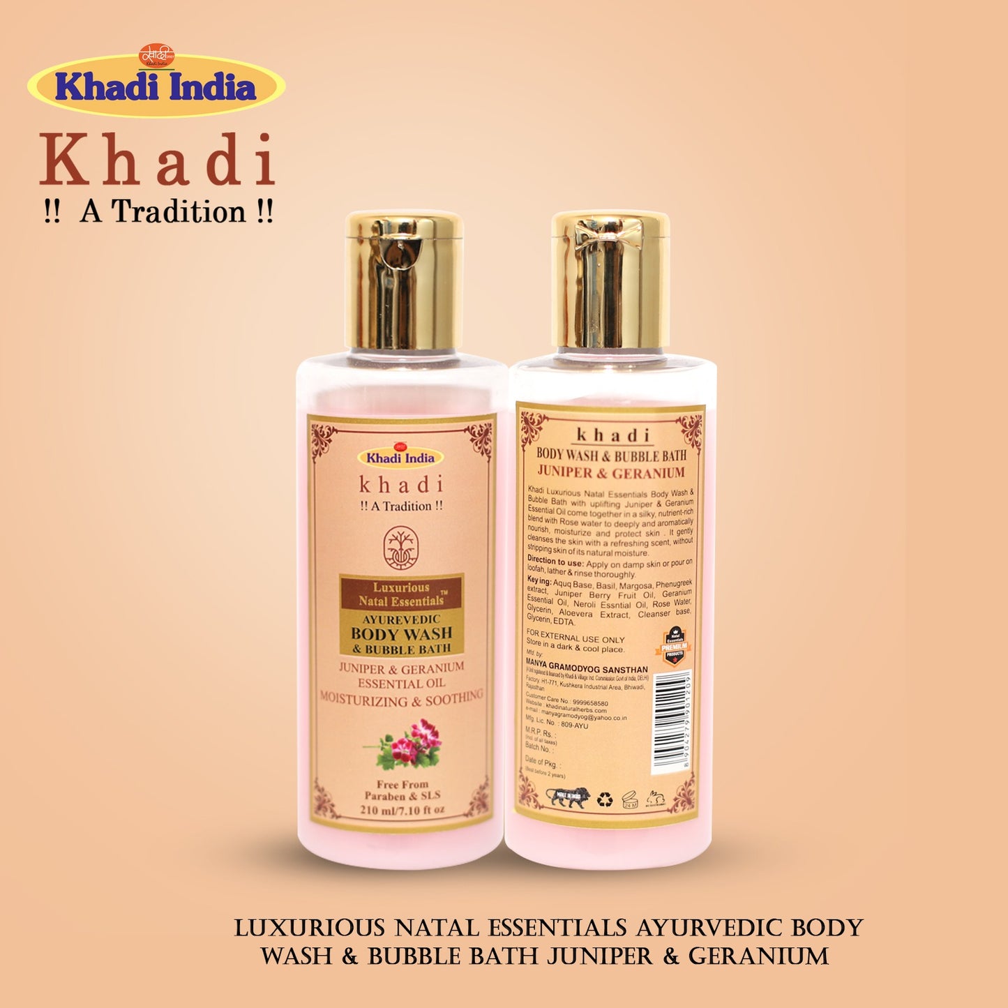 Ayurvedic Body Cleanser Juniper & Geranium Essentials oil