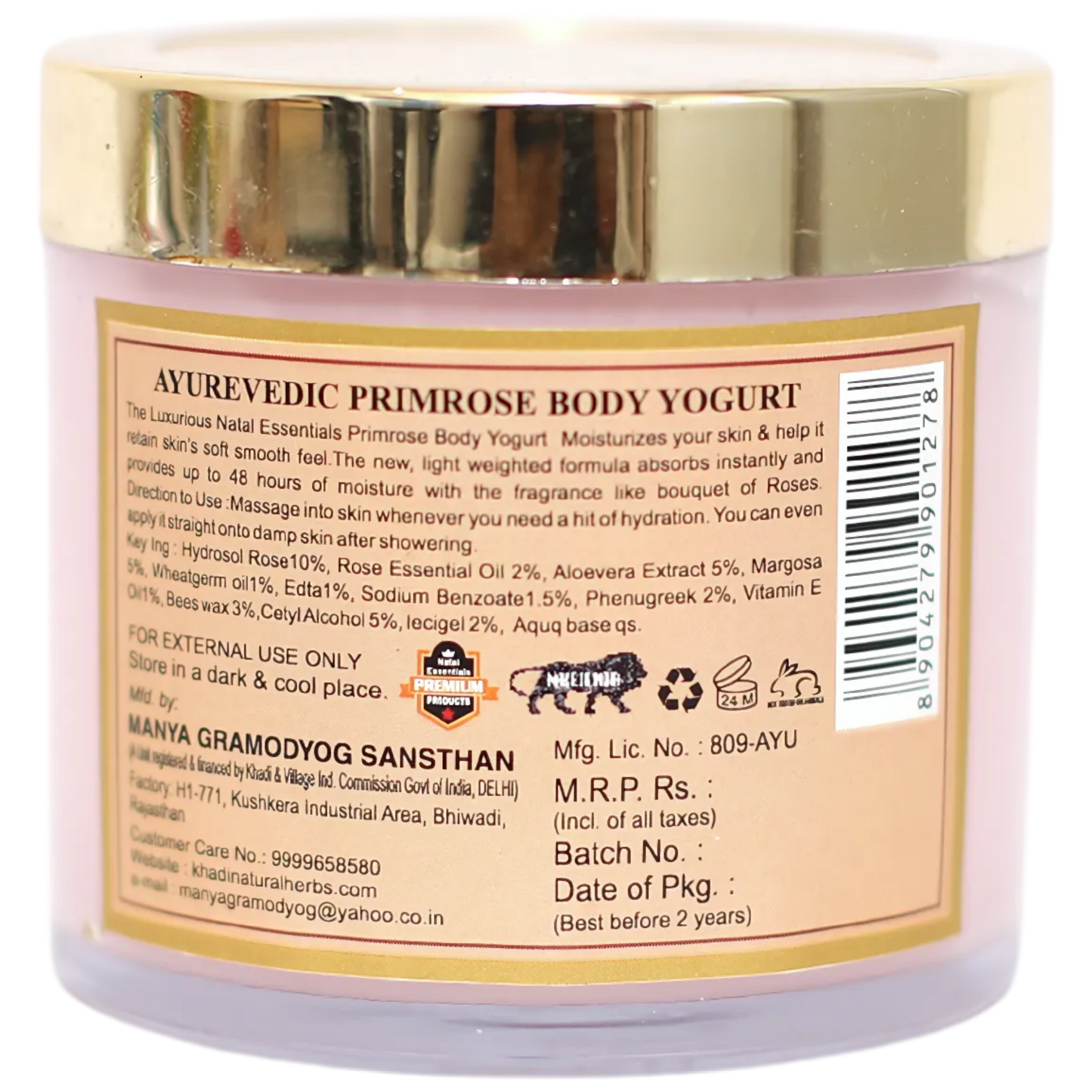 Ayurvedic Primrose Body Yogurt