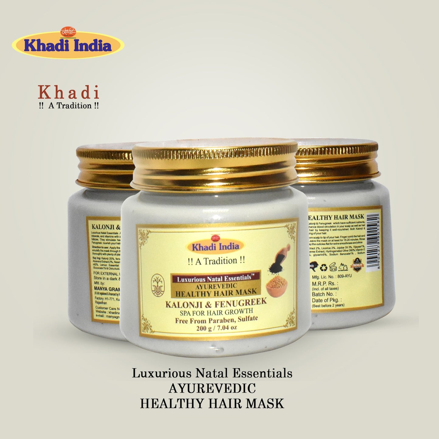 Ayurvedic Healthy Hair Mask Kalonji & Fenugreek