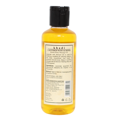 Herbal Body Massage Oil Lavender with Almond