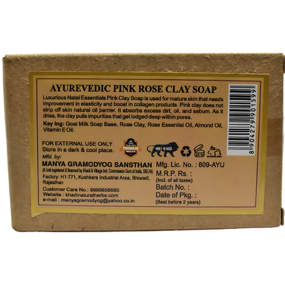 Ayurvedic Soap Pink Rose Clay